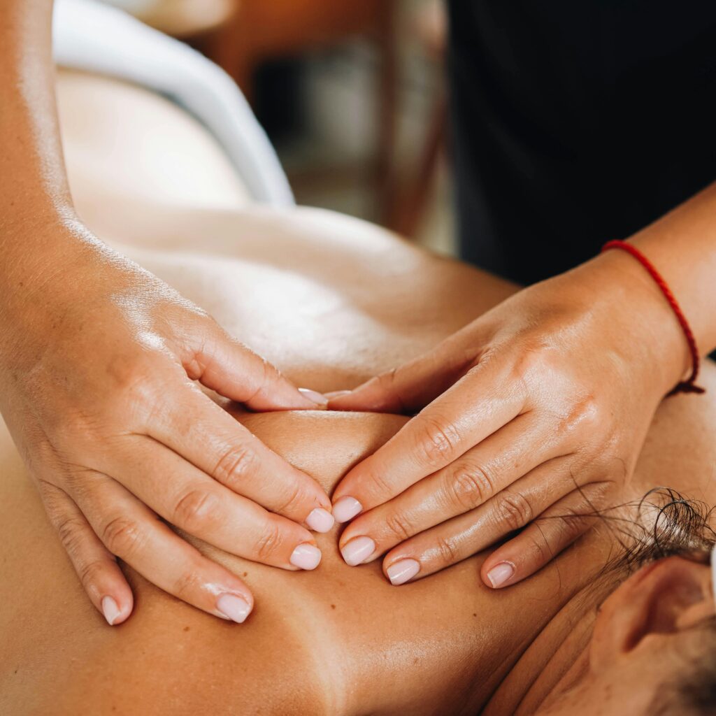 Close-up of a relaxing massage focusing on well-being and wellness in a tranquil spa setting.